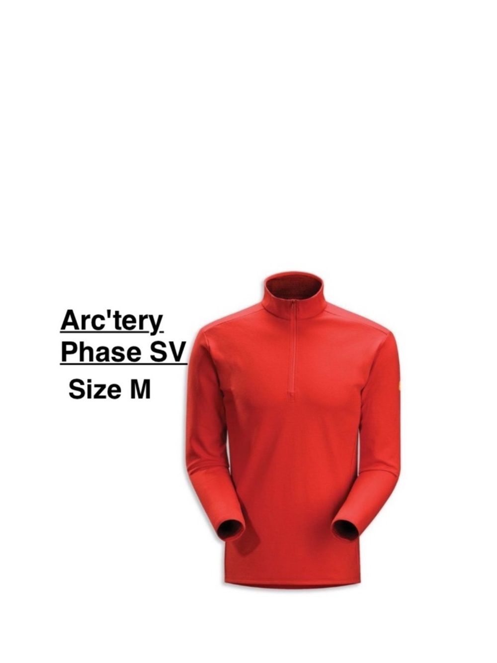 Arcteryx Phase SV Zip Top Women's size M colour Tobiko / red ⭐️⭐️⭐️⭐️⭐️